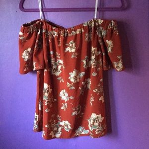 Off The Shoulder Floral Top